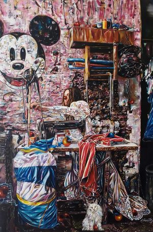 Caroline af Ugglas 3, Akryl, 160×110 cm, signerad