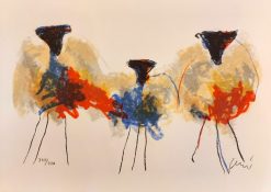 Anders Palmér 3 får – Litografi, 32×23 cm, signerad, upplaga 350 ex