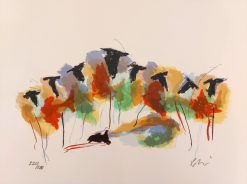 Anders Palmér 9 får – Litografi, 32×23 cm, signerad, upplaga 290 ex
