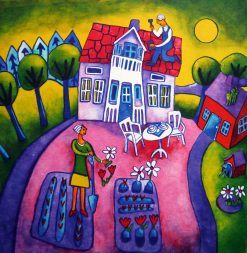 Ingrid Roth Alf & Sonja – Litografi, 26×25 cm, signerad, upplaga 290 ex