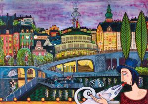Angelica Wiik Memory Lane | Slussen – Litografi, 59×81 cm, signerad, upplaga 290 ex