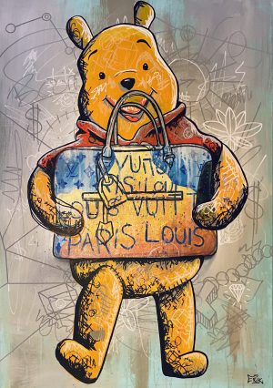 Erik Boussard Baglover – Akryl på duk, 70×100 cm, signerad