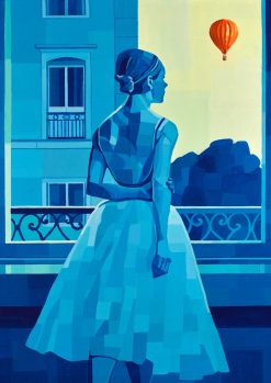 Josef Petersson Flickan & Ballongen – Giclée, 42×59,5 cm, signerad, upplaga 20 ex