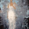 Carolina Bååth Who is in the mirror – Akryl på duk, 60×90 cm, signerad