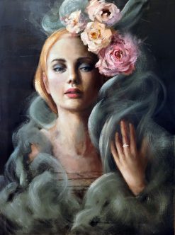 Malin Östlund Elegance – Olja på duk, 60×80 cm, signerad