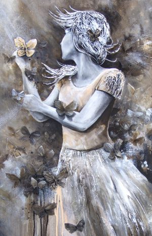 Marie Åkerlund Fjärilsdrottning – Giclée, 42×59 cm, signerad, upplaga 25 ex