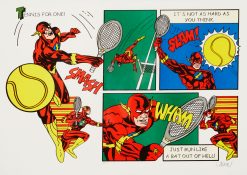 Petter Thoen Tennis for one – Litografi, 64×45 cm, signerad, upplaga 275 ex