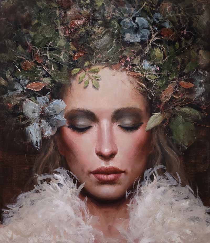 Malin Östlund Forest, Olja, 70×80 cm, signerad