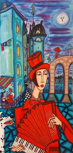 Angelica Wiik Franska nätter – Litografi, 60×30 cm, signerad, upplaga 290 ex