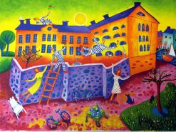 Ingrid Roth Långholmen – Litografi, 60×43 cm, signerad, upplaga 290 ex