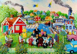 Mats Hådell Skärgårdsfesten, 54×38 cm, signerad, upplaga 290 ex