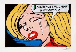 Petter Thoen I asked for two carat but got one – Litografi, 46×32 cm, signerad, upplaga 290 ex