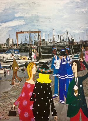 Marika Lang Eriksberg – Mixed Media, 33×43 cm, signerad