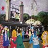 Marika Lang Liseberg – Mixed Media, 50×70 cm, signerad