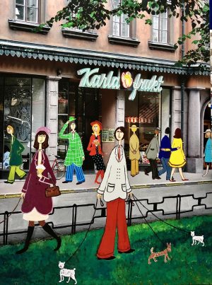 Marika Lang Karlafrukt – Mixed Media, 35×24 cm, signerad