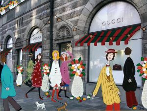 Marika Lang Gucci – Mixed Media, 50×70 cm, signerad