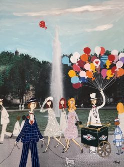 Marika Lang Karlaplan – Mixed Media, 44×68 cm, signerad