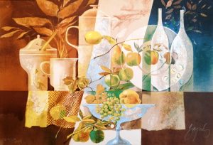 Josep Baques Fruits – Litografi, 54×36 cm, signerad, upplaga 250 ex