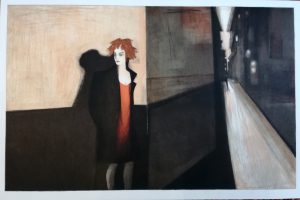 Olga Semenova Gatan – Litografi, 62×42 cm, signerad, upplaga 290 ex