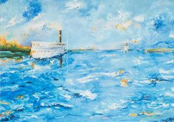 Karl Höglund Mot Möja – Litografi, 59,5×40,5 cm, signerad, upplaga 360 ex