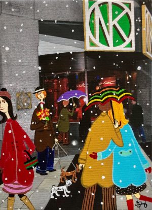 Marika Lang NK – Mixed Media, 34×28 cm, signerad