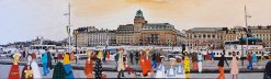 Marika Lang Nybroviken Olja, 116×34 cm, signerad