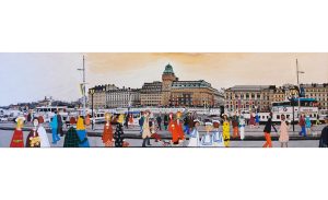 Marika Lang Nybroviken – Mixed Media, 116×34 cm, signerad