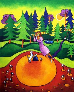 Ingrid Roth Music Forest – Litografi, 40×30 cm, signerad, upplaga 190 ex