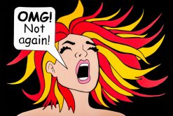 Petter Thoen OMG! Not again! – Litografi, 63×45 cm, signerad, upplaga 375 ex