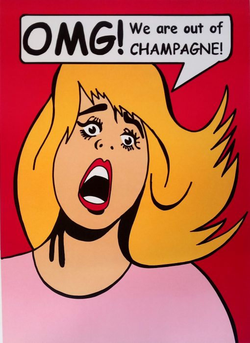 Petter Thoen OMG! | Red – Litografi, 56×74 cm, signerad, upplaga 290 ex