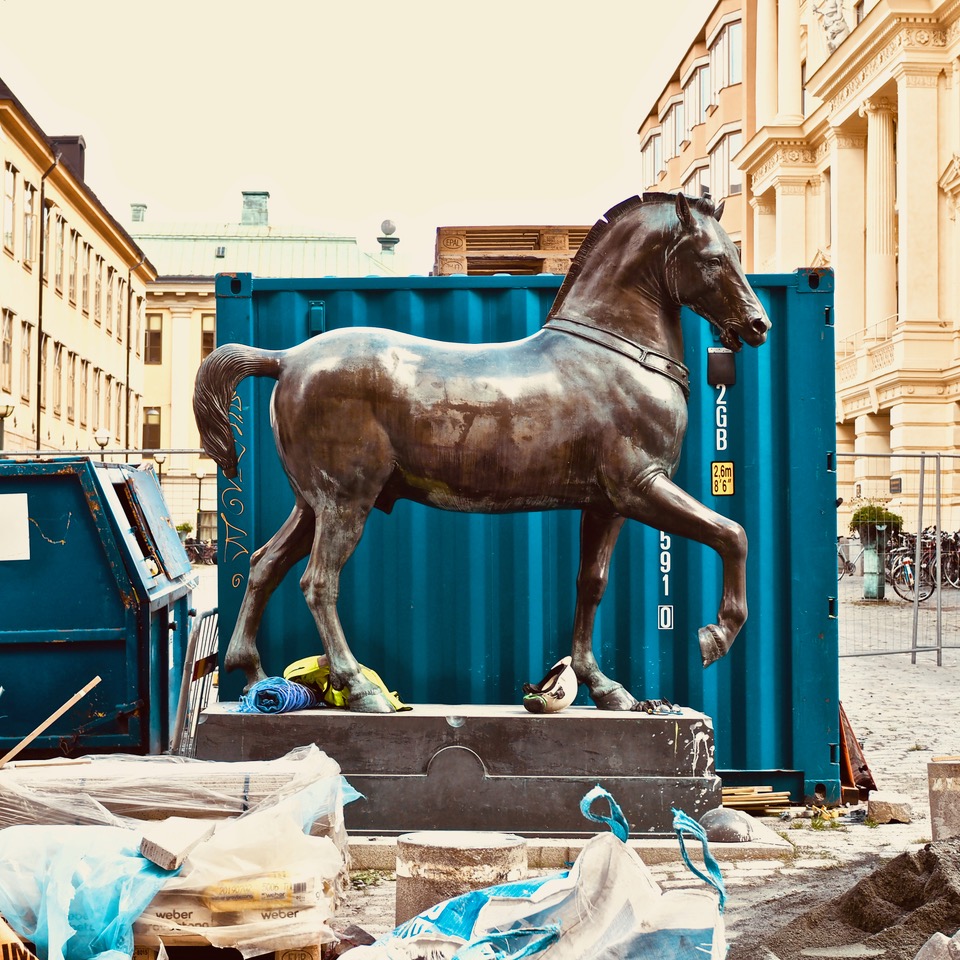 Bysantinska hästarna, Blasieholmstorg