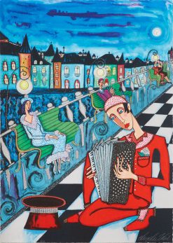 Angelica Wiik Pont Neuf – Litografi, 60×40 cm, signerad, upplaga 290 ex