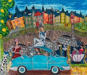 Angelica Wiik Semestertid – Litografi, 52×59 cm, signerad, upplaga 190 ex