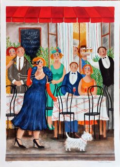 Pernilla Stappe På Stan – Litografi, 55×78 cm, signerad, upplaga 250 ex