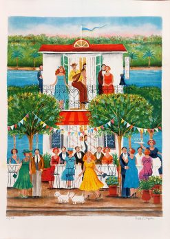Pernilla Stappe Folkliv – Litografi, 55×78 cm, signerad, upplaga 250 ex