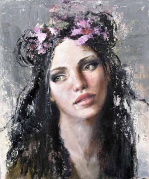 Malin Östlund Tenderness, Olja, 50×60 cm, signerad