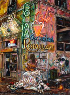 Caroline af Ugglas Café Solma – Giclée, 50×68 cm, signerad, upplaga 200 ex