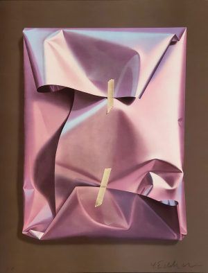 Yrjö Edelmann Lila paket – Litografi, 43×56 cm, signerad