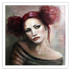 Malin Östlund Grumpy – Giclée, 40×40 cm, signerad, upplaga 50 ex