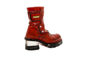Caroline af Ugglas Blomsterkänga – Röd Skulptur, 26×26 cm, signerad, upplaga 150 ex