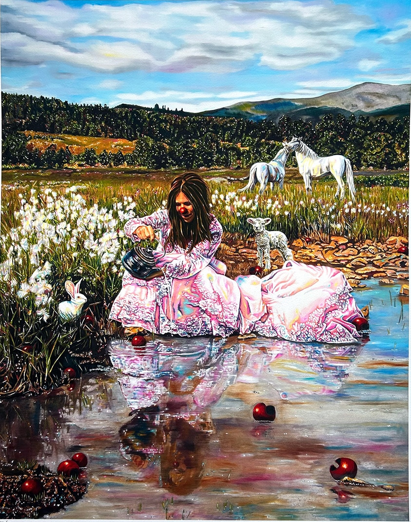 Caroline af Ugglas God Dag – caroline af Ugglas fångar en varm och inbjudande hälsning i detta färgstarka verk, Giclée, 77×61 cm, signerad, upplaga 250 ex