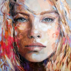 Emma Malm Presence – Akryl på duk, 130×140 cm, signerad