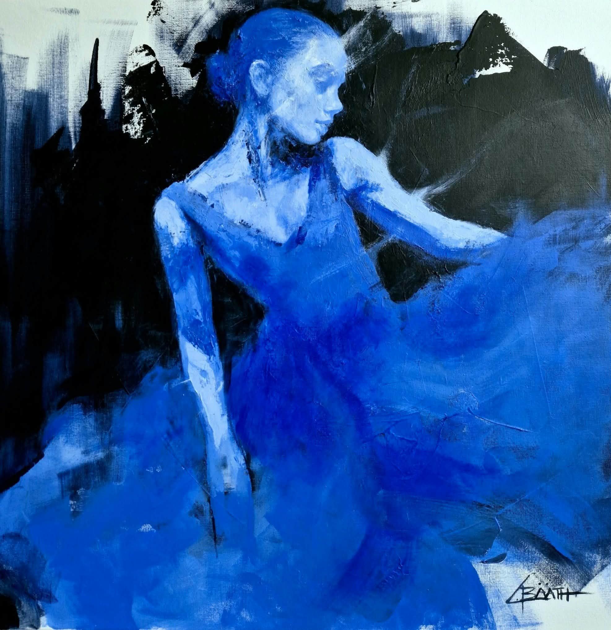 Carolina Bååth, Obscurum, akryl på duk, 80×80 cm