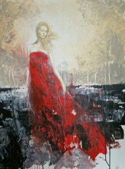 Carolina Bååth, Once in a lifetime, akryl på duk, 60×80 cm