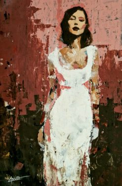 Carolina Bååth, Innan du går, akryl på duk, 90×140 cm