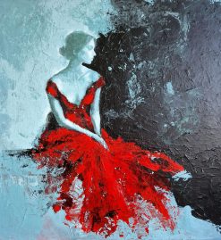 Carolina Bååth, I väntan på ljuset, akryl på duk, 60×60 cm