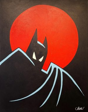 Natt över Gotham, originalmålning av Petter Thoen